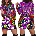 Autism Awareness Australia Fremantle Freo Hoodie Dress Aboriginal Indigenous Art