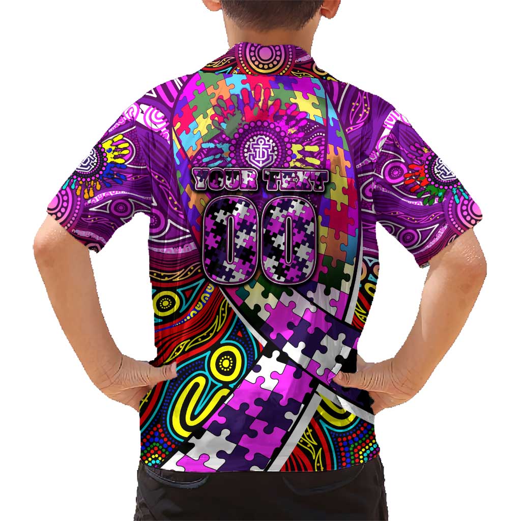 Autism Awareness Australia Fremantle Freo Kid Hawaiian Shirt Aboriginal Indigenous Art