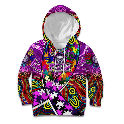Autism Awareness Australia Fremantle Freo Kid Hoodie Aboriginal Indigenous Art