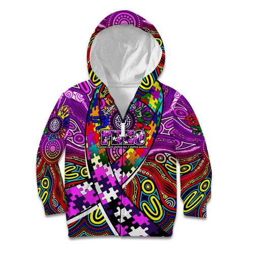 Autism Awareness Australia Fremantle Freo Kid Hoodie Aboriginal Indigenous Art