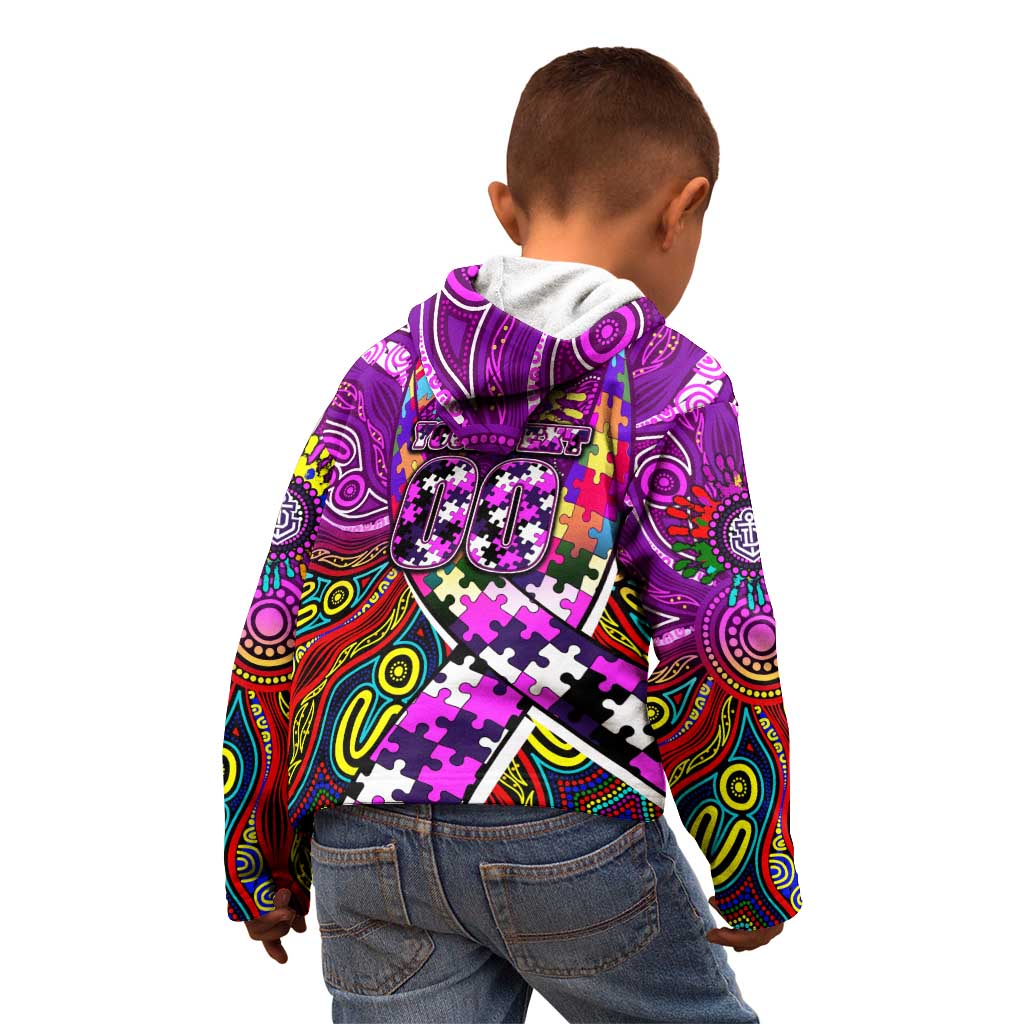 Autism Awareness Australia Fremantle Freo Kid Hoodie Aboriginal Indigenous Art