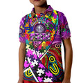 Autism Awareness Australia Fremantle Freo Kid Polo Shirt Aboriginal Indigenous Art