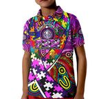 Autism Awareness Australia Fremantle Freo Kid Polo Shirt Aboriginal Indigenous Art