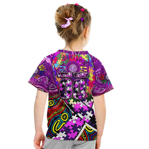 Autism Awareness Australia Fremantle Freo Kid T Shirt Aboriginal Indigenous Art