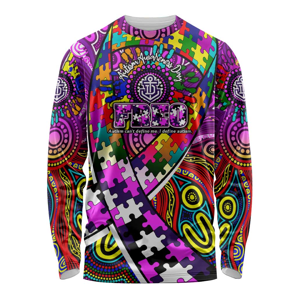 Autism Awareness Australia Fremantle Freo Long Sleeve Shirt Aboriginal Indigenous Art