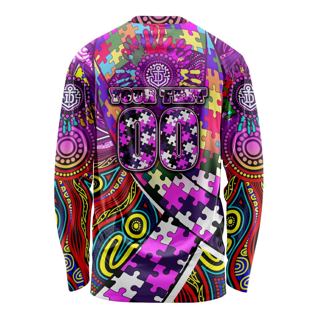 Autism Awareness Australia Fremantle Freo Long Sleeve Shirt Aboriginal Indigenous Art
