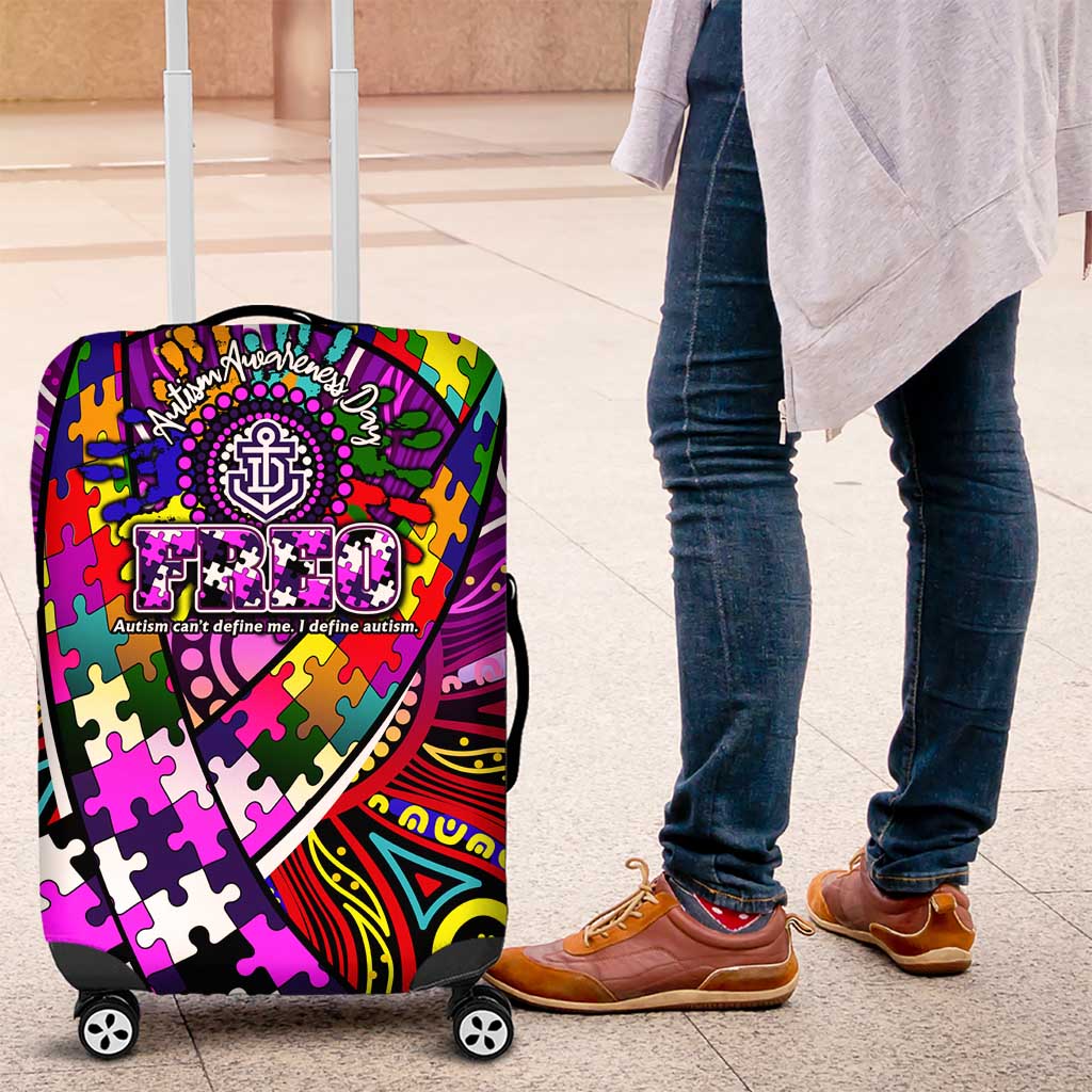 Autism Awareness Australia Fremantle Freo Luggage Cover Aboriginal Indigenous Art