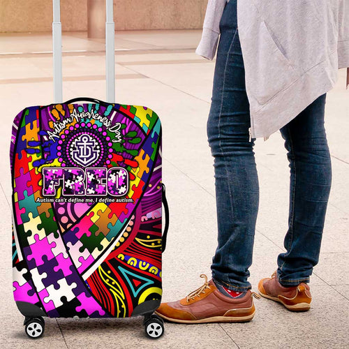 Autism Awareness Australia Fremantle Freo Luggage Cover Aboriginal Indigenous Art