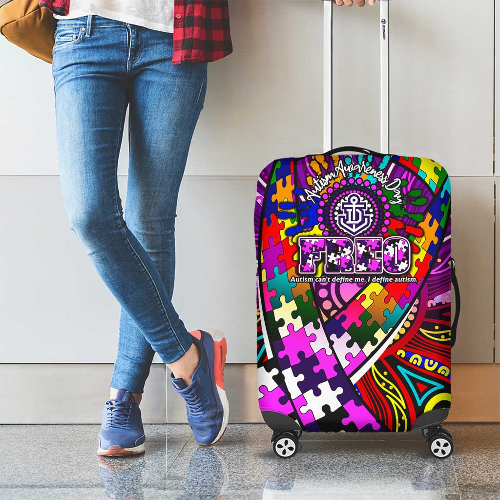 Autism Awareness Australia Fremantle Freo Luggage Cover Aboriginal Indigenous Art