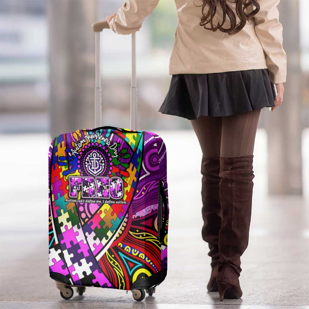 Autism Awareness Australia Fremantle Freo Luggage Cover Aboriginal Indigenous Art