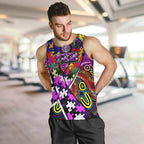 Autism Awareness Australia Fremantle Freo Men Tank Top Aboriginal Indigenous Art