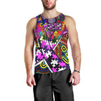 Autism Awareness Australia Fremantle Freo Men Tank Top Aboriginal Indigenous Art