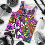 Autism Awareness Australia Fremantle Freo Men Tank Top Aboriginal Indigenous Art