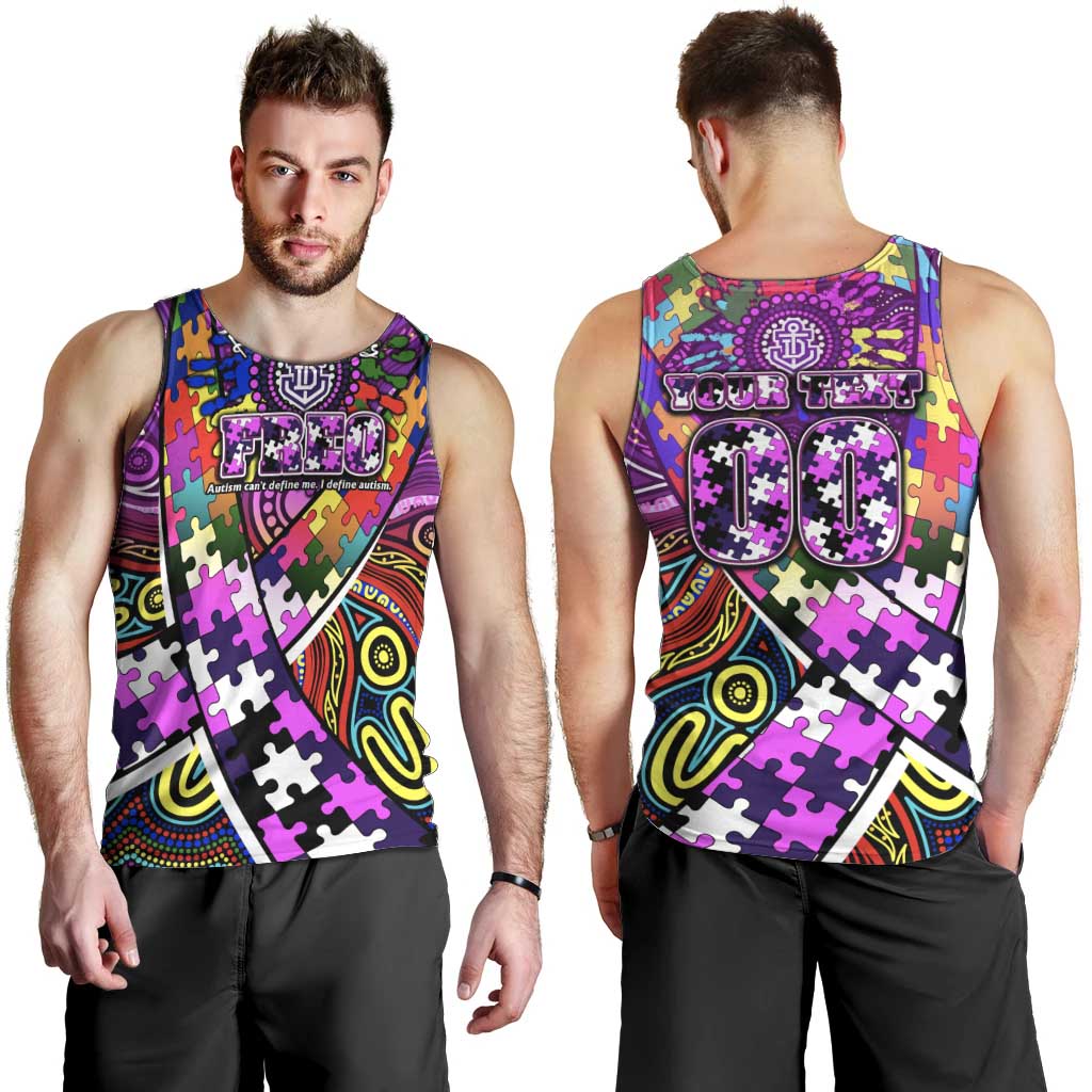 Autism Awareness Australia Fremantle Freo Men Tank Top Aboriginal Indigenous Art
