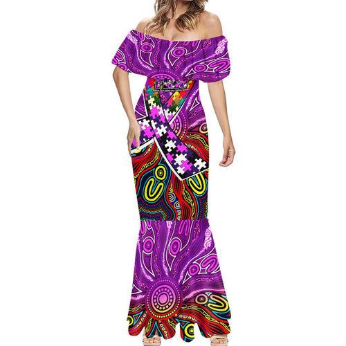 Autism Awareness Australia Fremantle Freo Mermaid Dress Aboriginal Indigenous Art