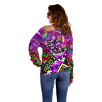 Autism Awareness Australia Fremantle Freo Off Shoulder Sweater Aboriginal Indigenous Art