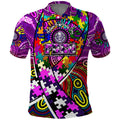 Autism Awareness Australia Fremantle Freo Polo Shirt Aboriginal Indigenous Art