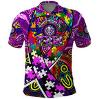 Autism Awareness Australia Fremantle Freo Polo Shirt Aboriginal Indigenous Art