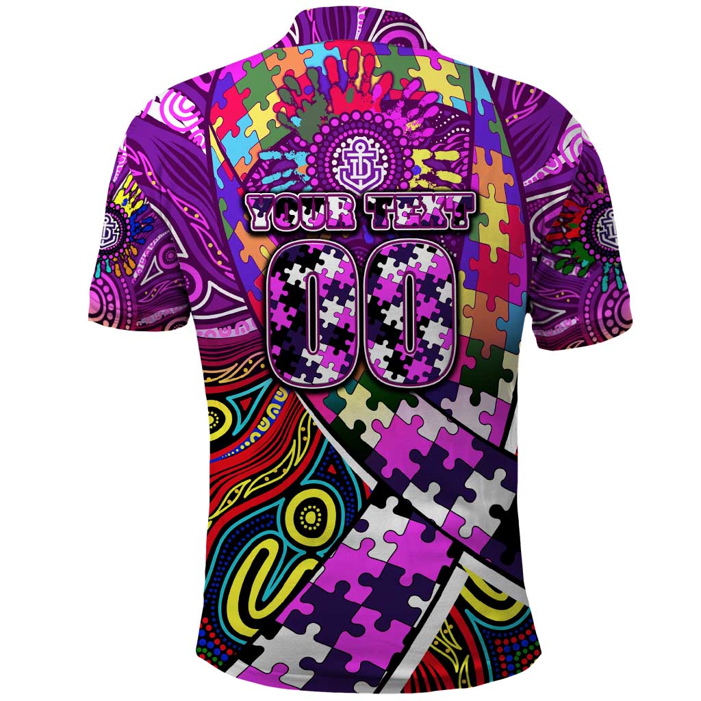 Autism Awareness Australia Fremantle Freo Polo Shirt Aboriginal Indigenous Art