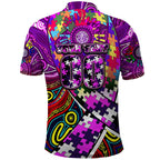 Autism Awareness Australia Fremantle Freo Polo Shirt Aboriginal Indigenous Art