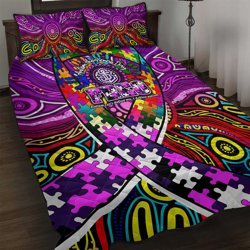 Autism Awareness Australia Fremantle Freo Quilt Bed Set Aboriginal Indigenous Art