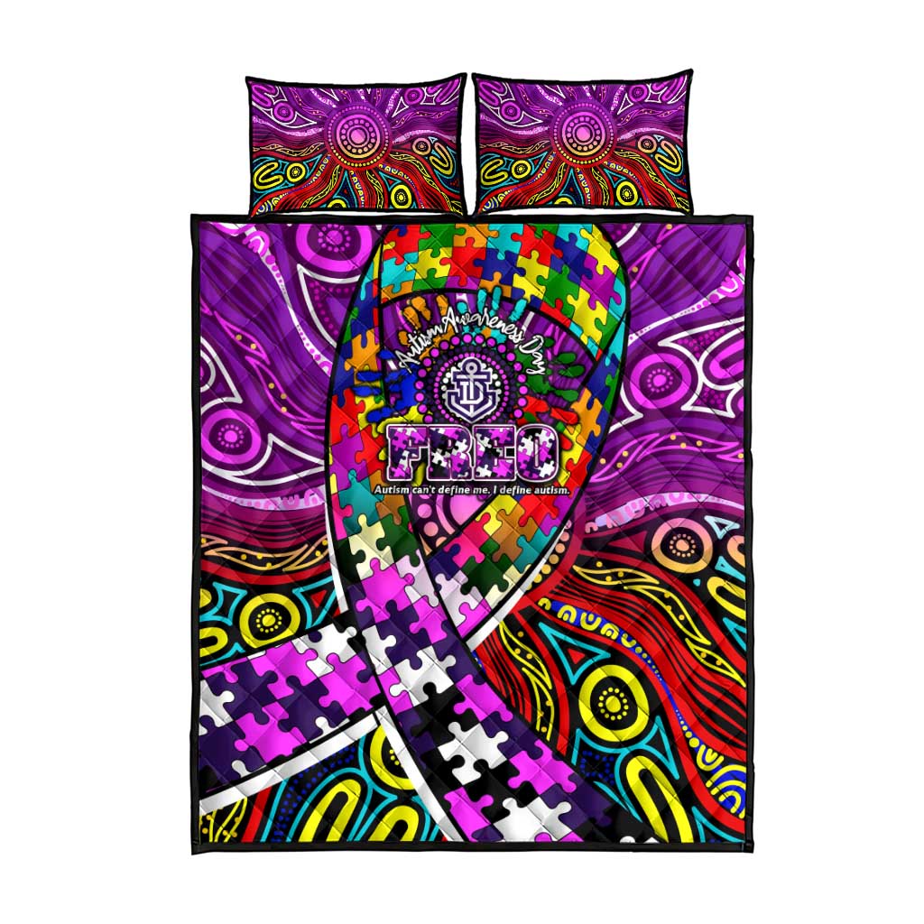 Autism Awareness Australia Fremantle Freo Quilt Bed Set Aboriginal Indigenous Art
