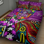 Autism Awareness Australia Fremantle Freo Quilt Bed Set Aboriginal Indigenous Art