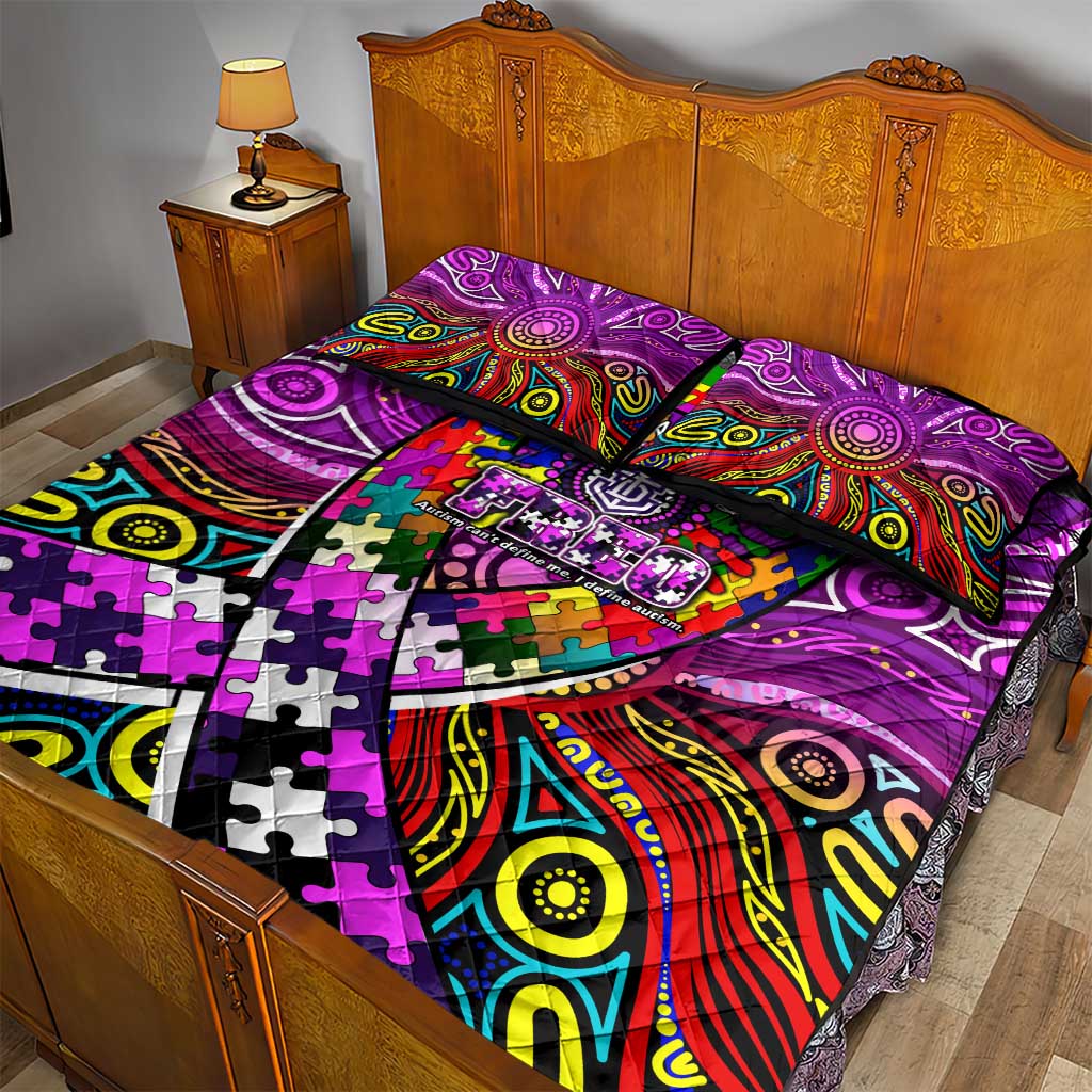 Autism Awareness Australia Fremantle Freo Quilt Bed Set Aboriginal Indigenous Art