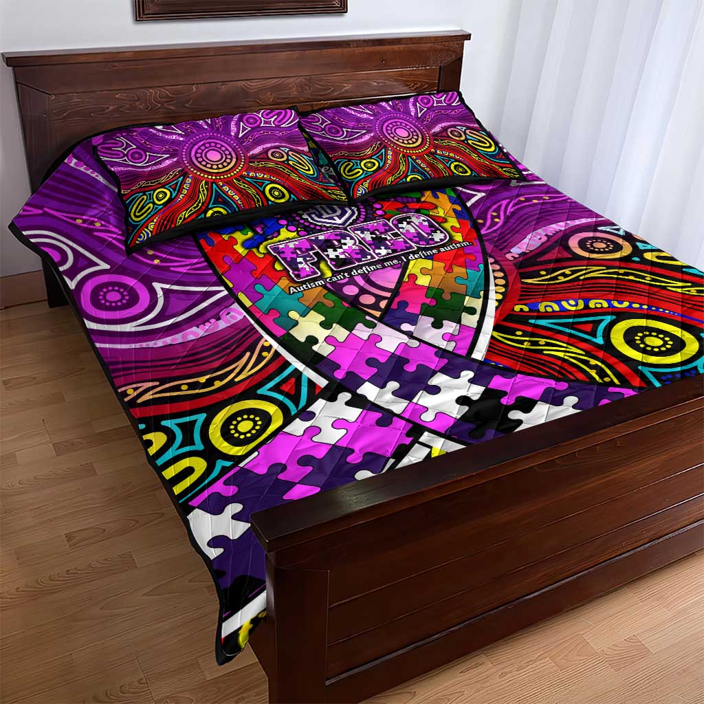 Autism Awareness Australia Fremantle Freo Quilt Bed Set Aboriginal Indigenous Art