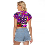 Autism Awareness Australia Fremantle Freo Raglan Cropped T Shirt Aboriginal Indigenous Art