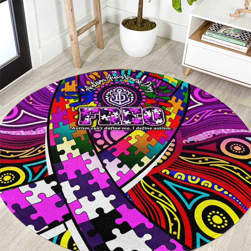 Autism Awareness Australia Fremantle Freo Round Carpet Aboriginal Indigenous Art