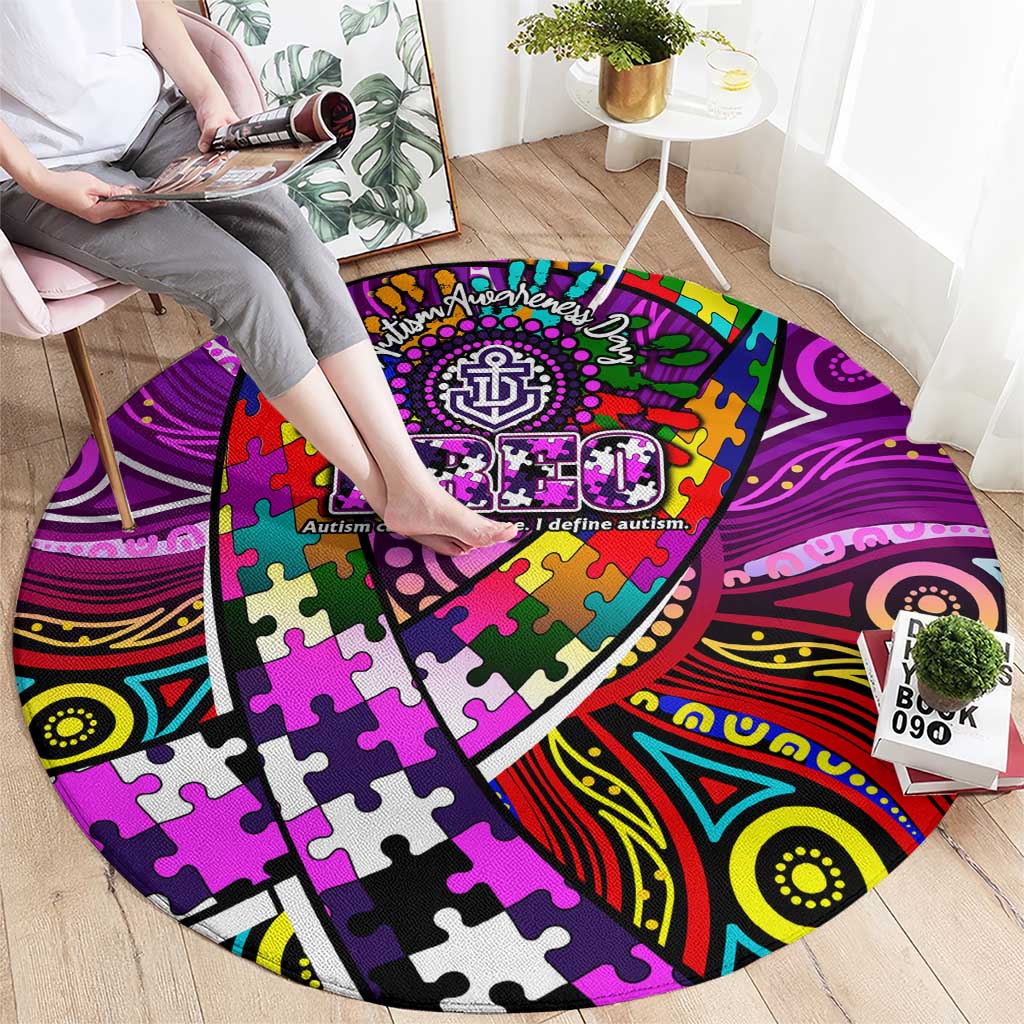 Autism Awareness Australia Fremantle Freo Round Carpet Aboriginal Indigenous Art