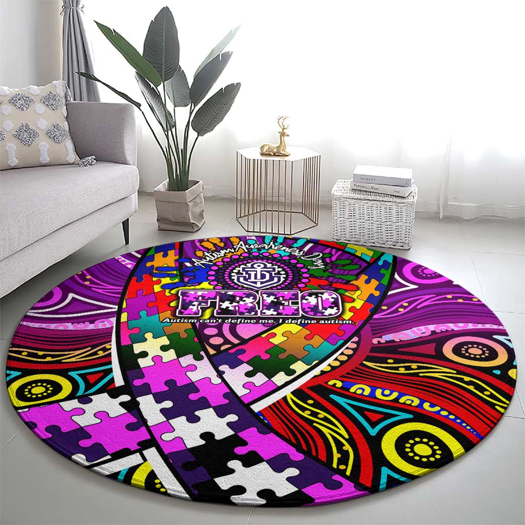 Autism Awareness Australia Fremantle Freo Round Carpet Aboriginal Indigenous Art