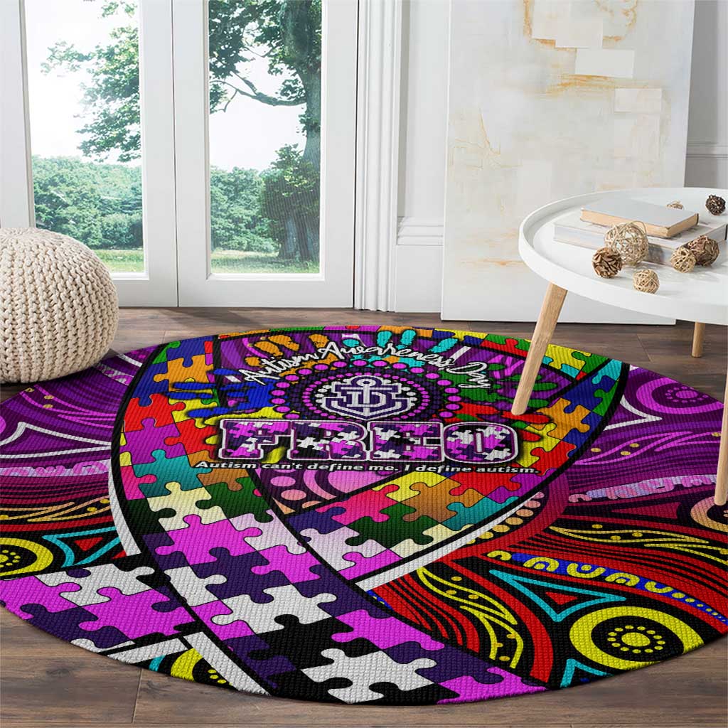 Autism Awareness Australia Fremantle Freo Round Carpet Aboriginal Indigenous Art