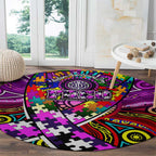 Autism Awareness Australia Fremantle Freo Round Carpet Aboriginal Indigenous Art