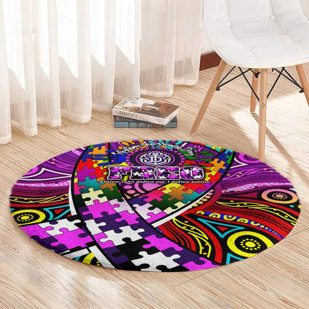Autism Awareness Australia Fremantle Freo Round Carpet Aboriginal Indigenous Art