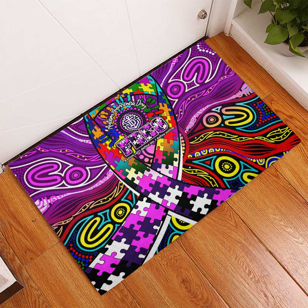 Autism Awareness Australia Fremantle Freo Rubber Doormat Aboriginal Indigenous Art