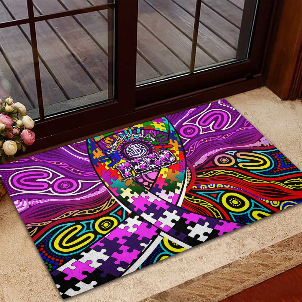 Autism Awareness Australia Fremantle Freo Rubber Doormat Aboriginal Indigenous Art