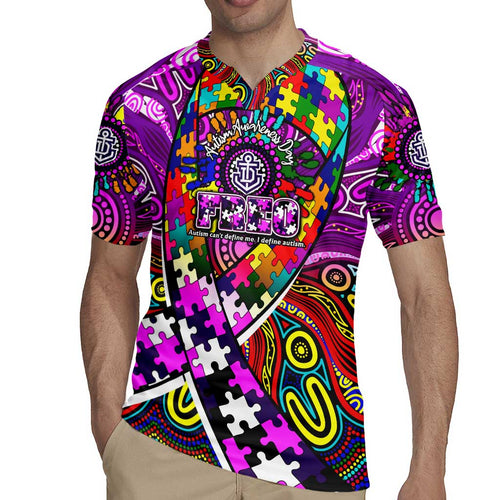 Autism Awareness Australia Fremantle Freo Rugby Jersey Aboriginal Indigenous Art