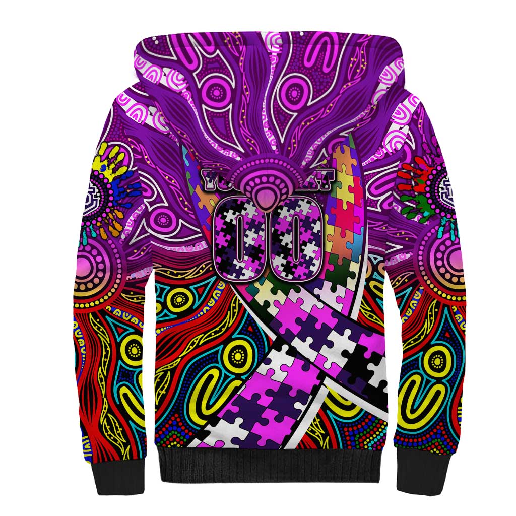 Autism Awareness Australia Fremantle Freo Sherpa Hoodie Aboriginal Indigenous Art