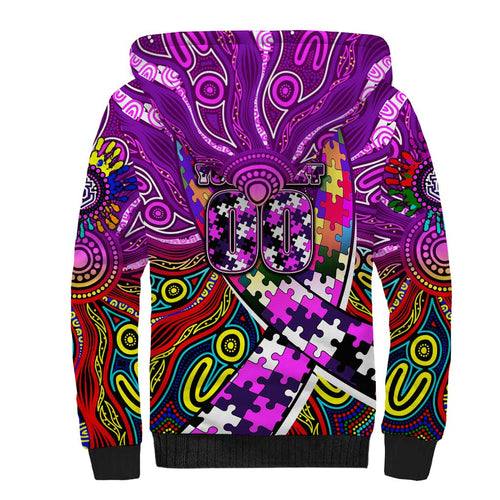 Autism Awareness Australia Fremantle Freo Sherpa Hoodie Aboriginal Indigenous Art