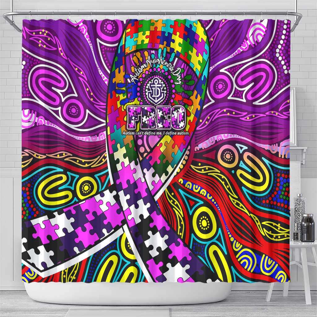 Autism Awareness Australia Fremantle Freo Shower Curtain Aboriginal Indigenous Art