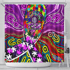 Autism Awareness Australia Fremantle Freo Shower Curtain Aboriginal Indigenous Art