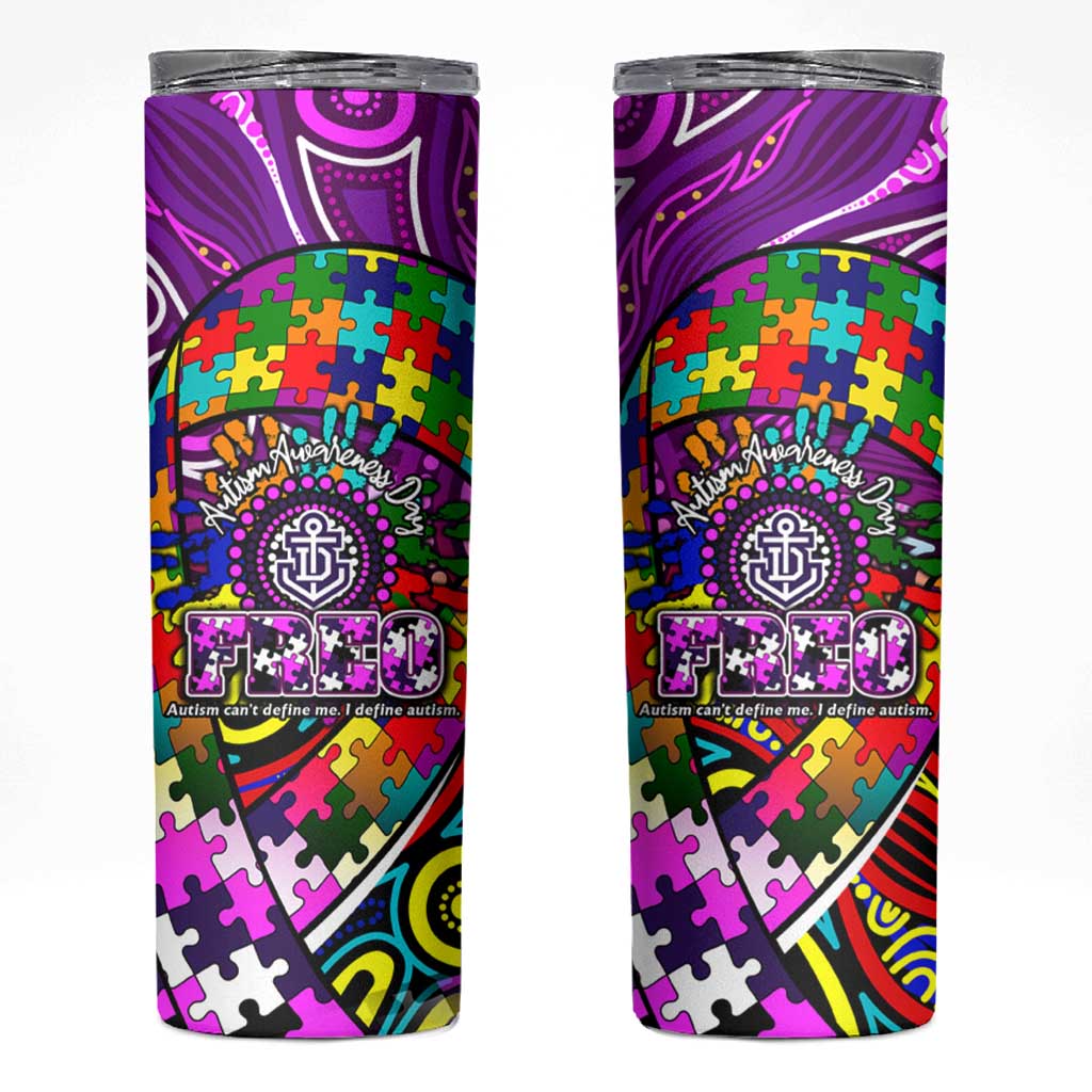 Autism Awareness Australia Fremantle Freo Skinny Tumbler Aboriginal Indigenous Art