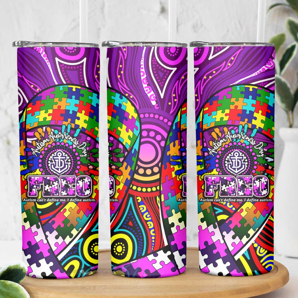 Autism Awareness Australia Fremantle Freo Skinny Tumbler Aboriginal Indigenous Art