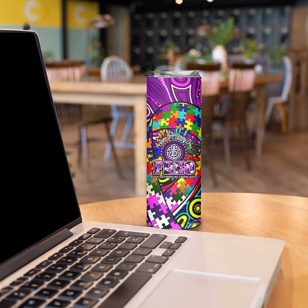 Autism Awareness Australia Fremantle Freo Skinny Tumbler Aboriginal Indigenous Art