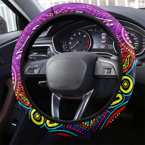 Autism Awareness Australia Fremantle Freo Steering Wheel Cover Aboriginal Indigenous Art