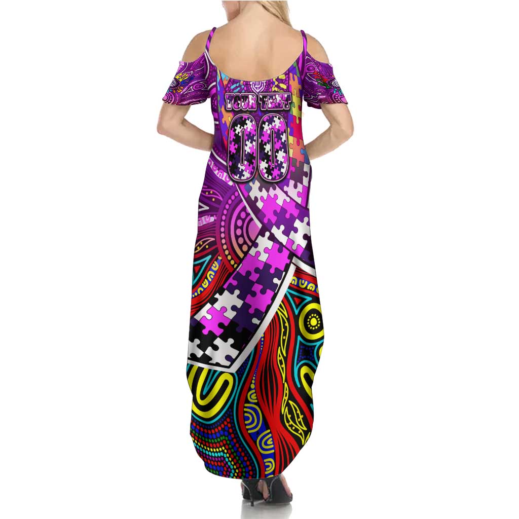 Autism Awareness Australia Fremantle Freo Summer Maxi Dress Aboriginal Indigenous Art