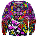 Autism Awareness Australia Fremantle Freo Sweatshirt Aboriginal Indigenous Art