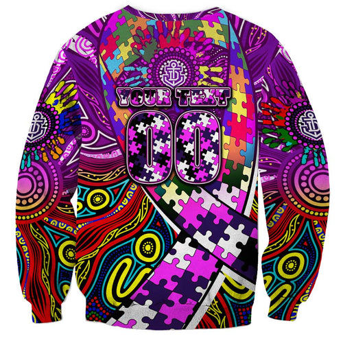 Autism Awareness Australia Fremantle Freo Sweatshirt Aboriginal Indigenous Art